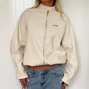 RUBI PU JACKET IN CREAM - scandivv