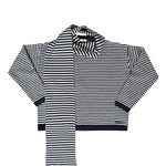 ALVA KNIT WITH SCARF IN NAVY AND GREY - scandivv