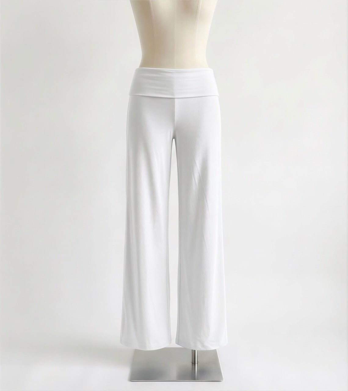 EVA WIDE LEG FOLDOVER PANTS IN WHITE - scandivv
