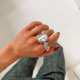 IDA PEARL RING SILVER - scandivv