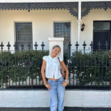 JASSIE BUTTON TOP IN WHITE - scandivv