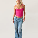 SIGNATURE SPAGHETTI STRAP TANK TOP IN PINK