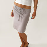 FIEN DRAWSTRING SKIRT IN GREY