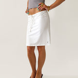 FIEN DRAWSTRING SKIRT IN WHITE