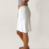 FIEN DRAWSTRING SKIRT IN WHITE
