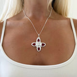 RENS NECKLACE SILVER IN RED