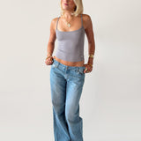 SIGNATURE SPAGHETTI STRAP TANK TOP IN GREY - scandivv