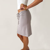 FIEN DRAWSTRING SKIRT IN GREY - scandivv