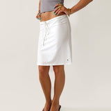 FIEN DRAWSTRING SKIRT IN WHITE - scandivv