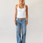 SIGNATURE SQUARE NECK TANK TOP IN WHITE - scandivv