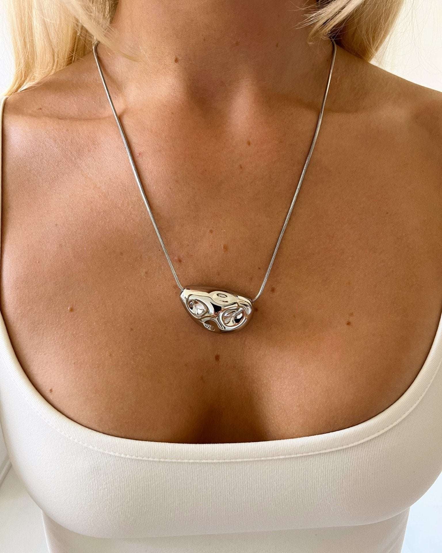 BABS NECKLACE SILVER - scandivv