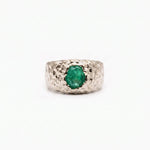 BEER RING SILVER IN AQUA - scandivv