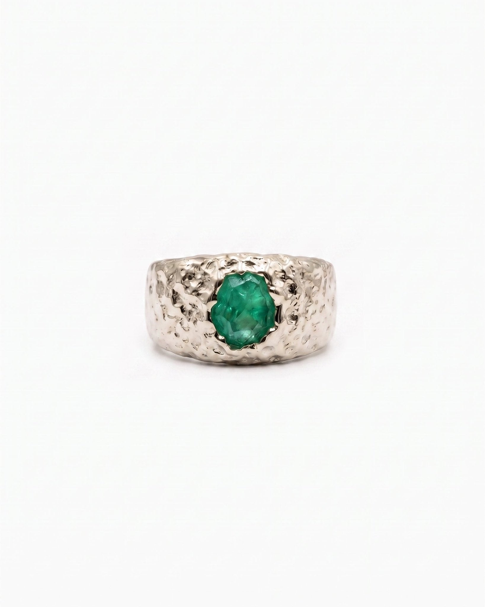 BEER RING SILVER IN AQUA - scandivv