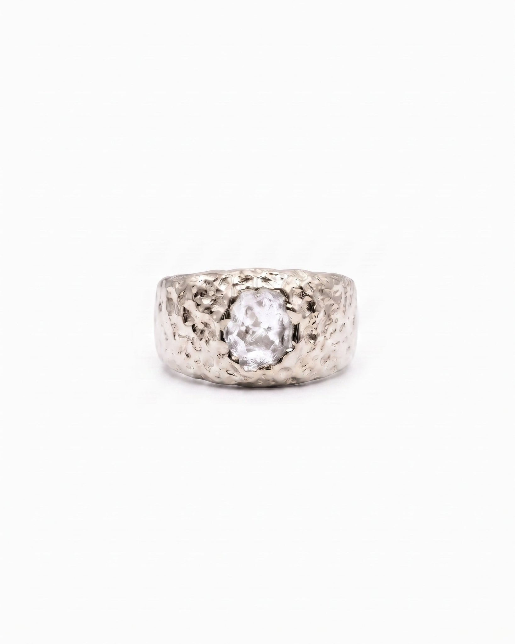 BEER RING SILVER IN WHITE - scandivv