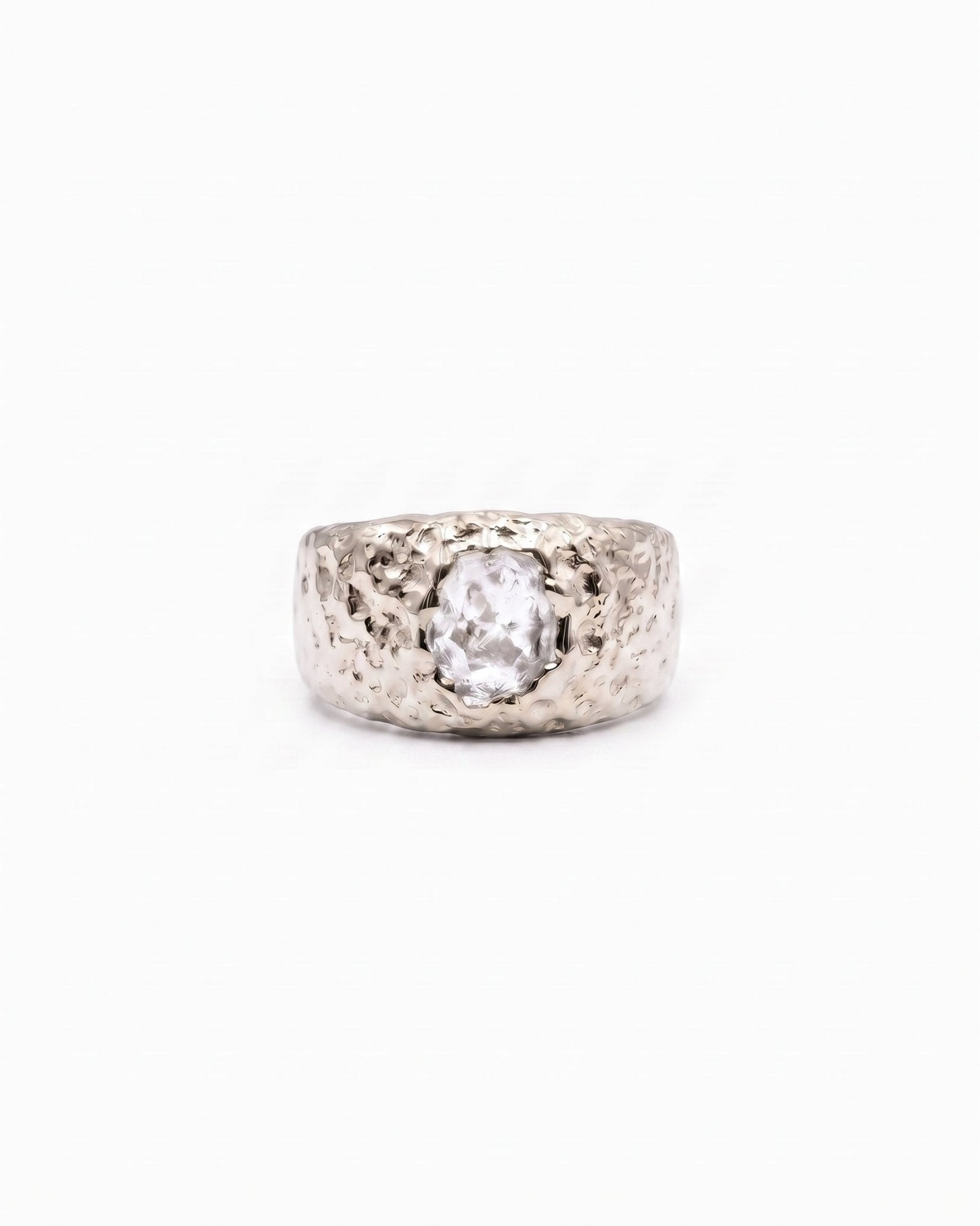 BEER RING SILVER IN WHITE - scandivv