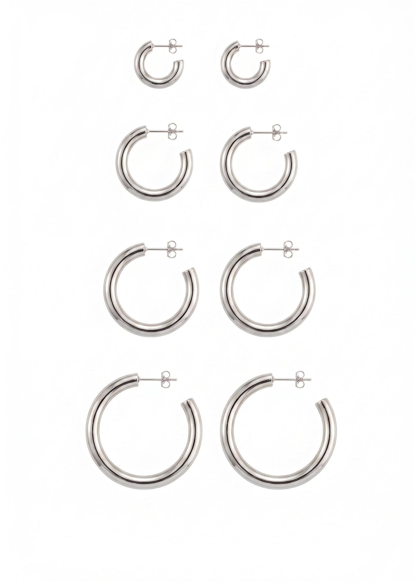 BIBI EARRINGS SILVER - scandivv