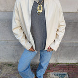 COMING SOON - RUBI PU JACKET IN CREAM - scandivv