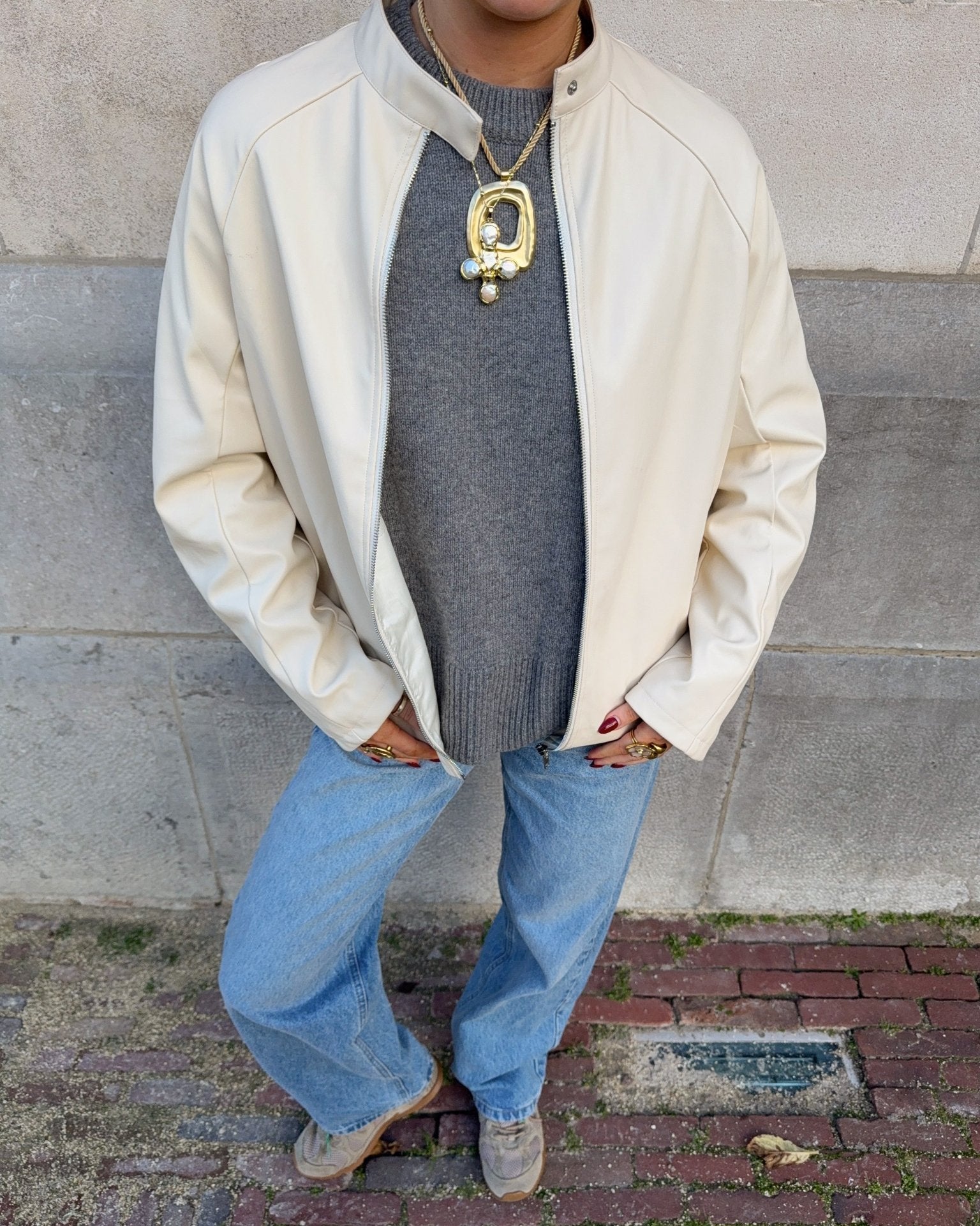 COMING SOON - RUBI PU JACKET IN CREAM - scandivv