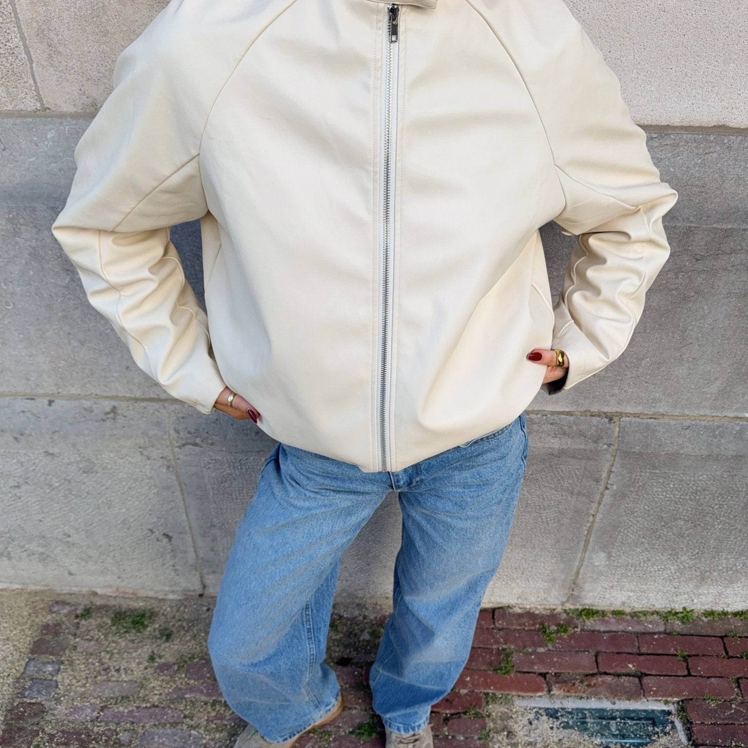 COMING SOON - RUBI PU JACKET IN CREAM - scandivv