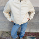 COMING SOON - RUBI PU JACKET IN CREAM - scandivv