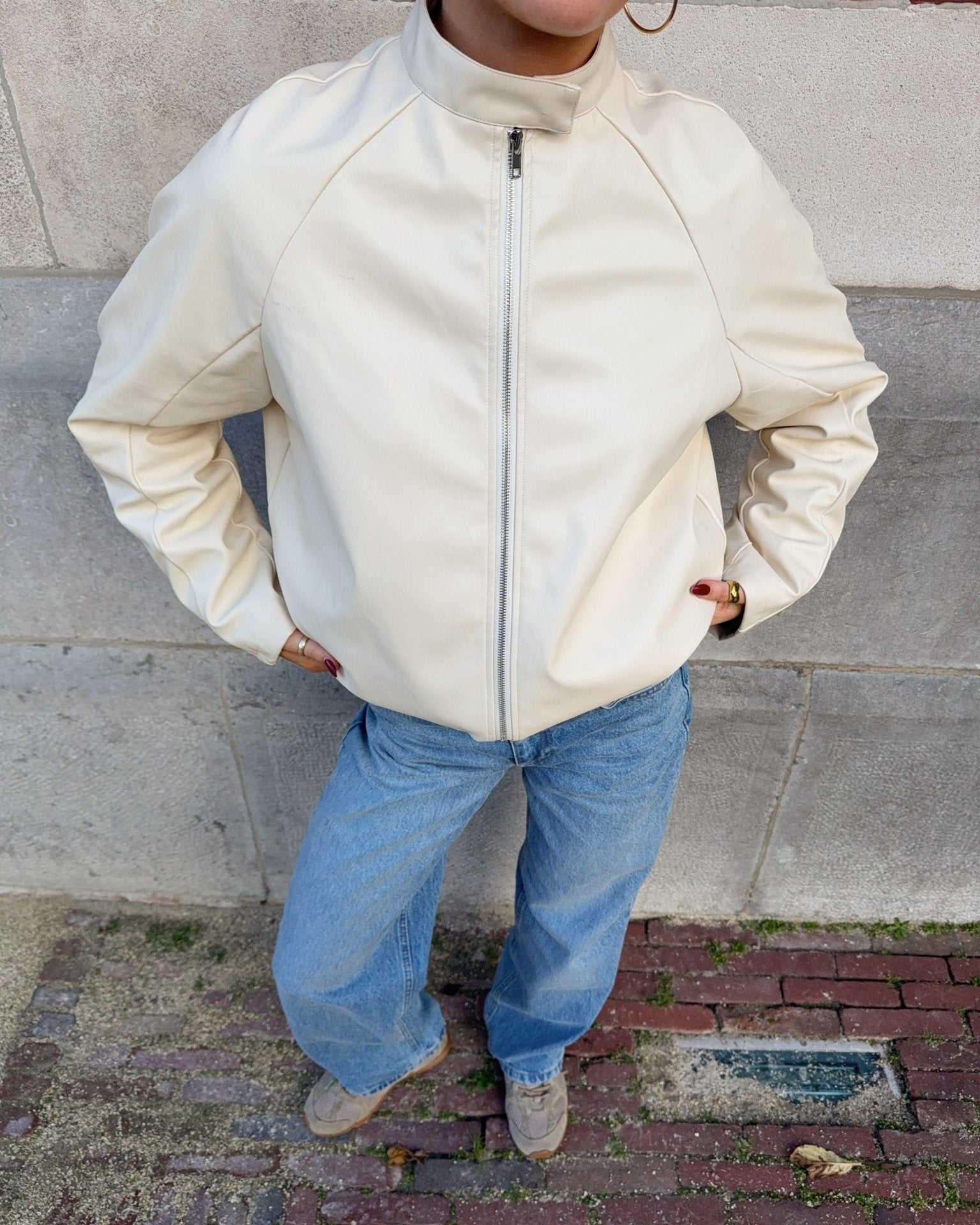 COMING SOON - RUBI PU JACKET IN CREAM - scandivv