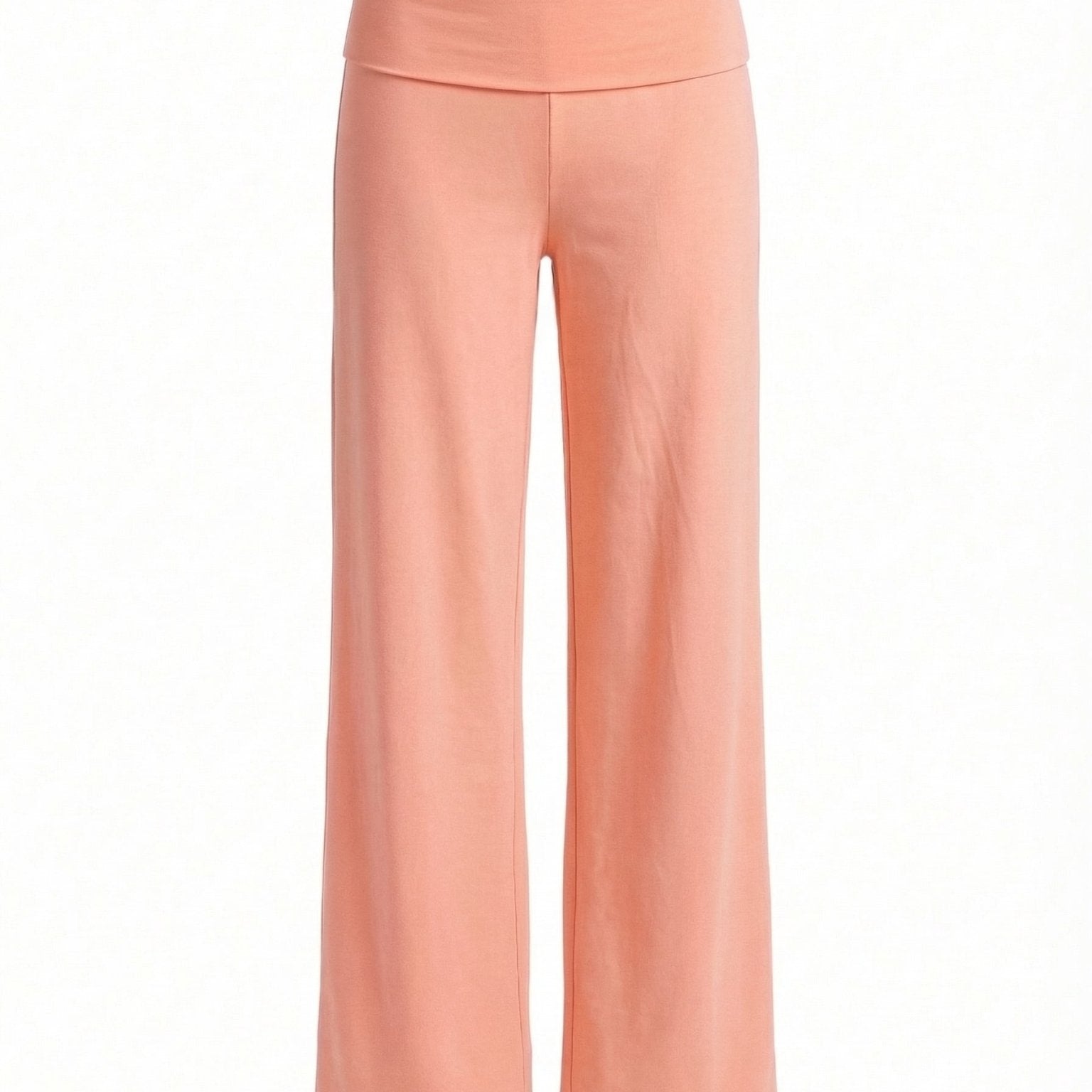 COMING SOON - EVA WIDE LEG FOLDOVER PANTS IN CORAL - scandivv