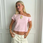 PREORDER - ADA TOP WITH SHELL BUTTONS IN PINK - scandivv
