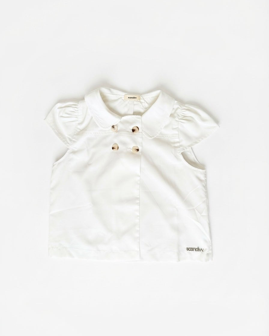 JASSIE BUTTON TOP IN WHITE - scandivv