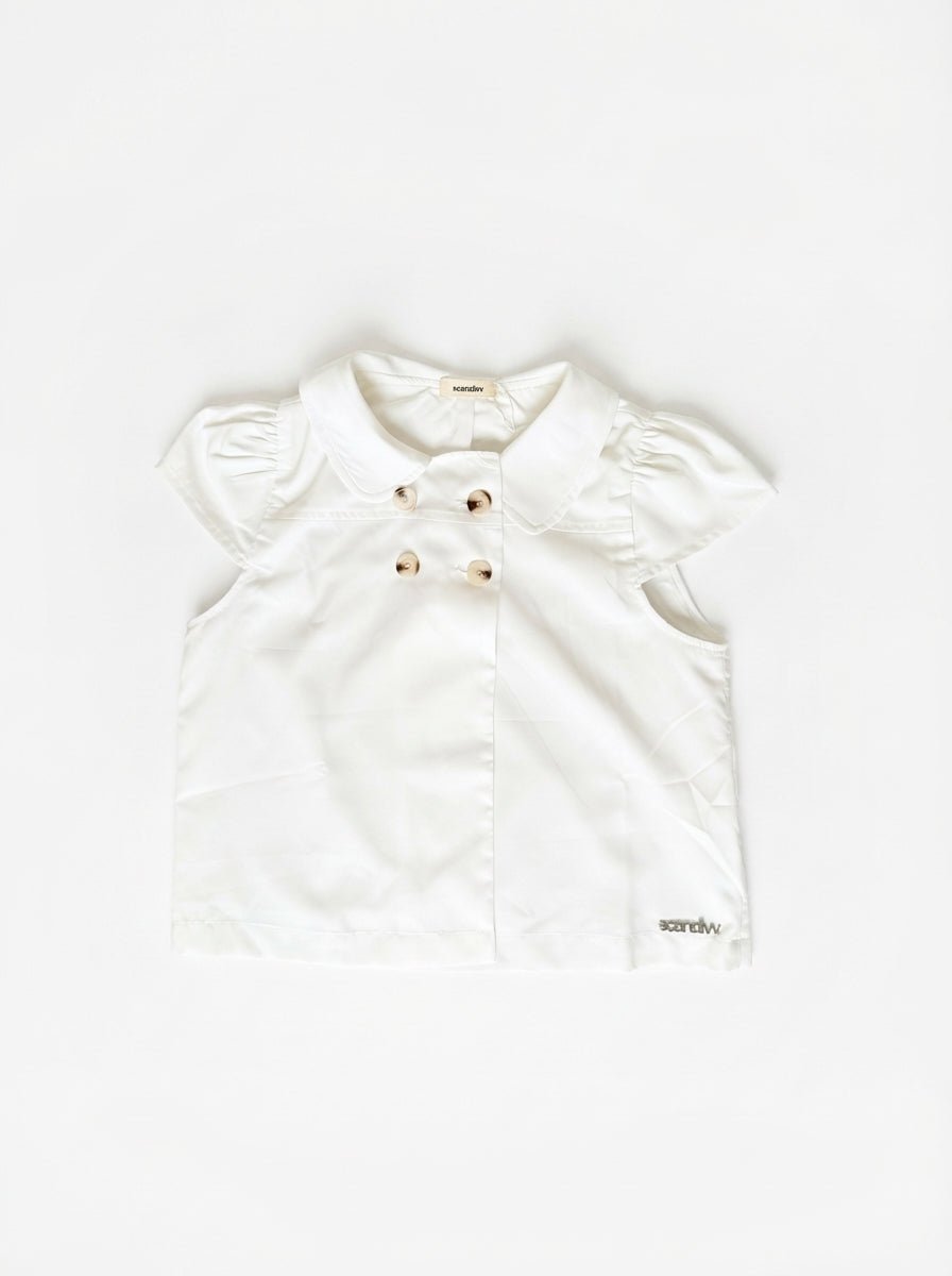 JASSIE BUTTON TOP IN WHITE - scandivv