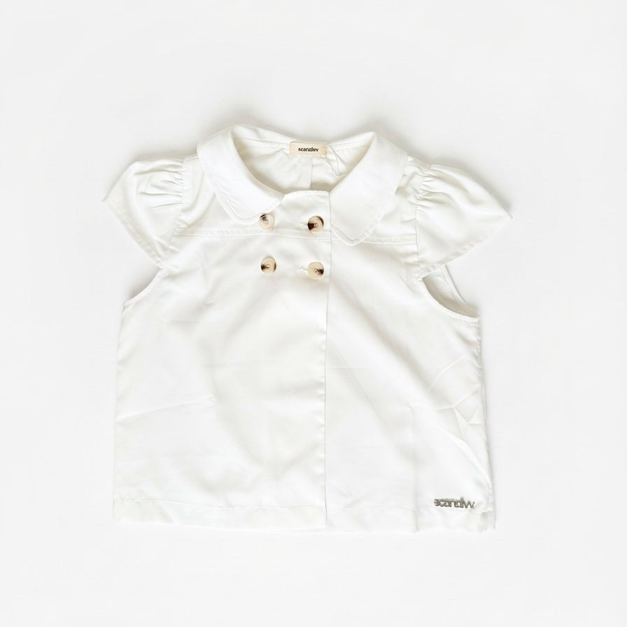 JASSIE BUTTON TOP IN WHITE - scandivv