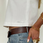 JASSIE BUTTON TOP IN WHITE - scandivv