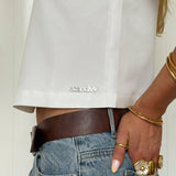 JASSIE BUTTON TOP IN WHITE - scandivv