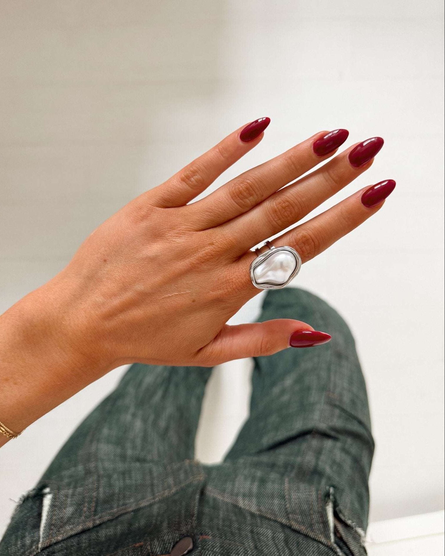 IDA PEARL RING SILVER - scandivv