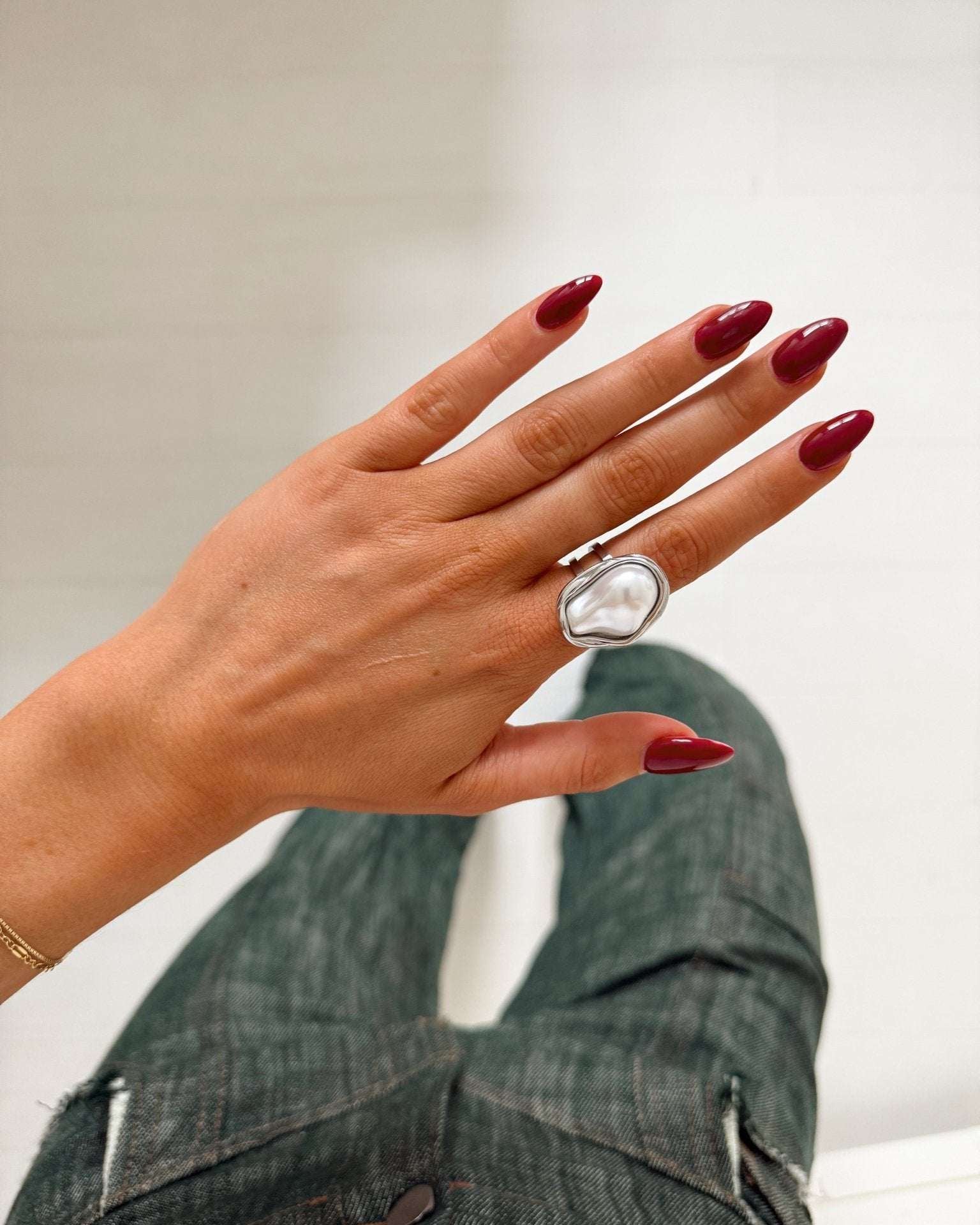 IDA PEARL RING SILVER - scandivv