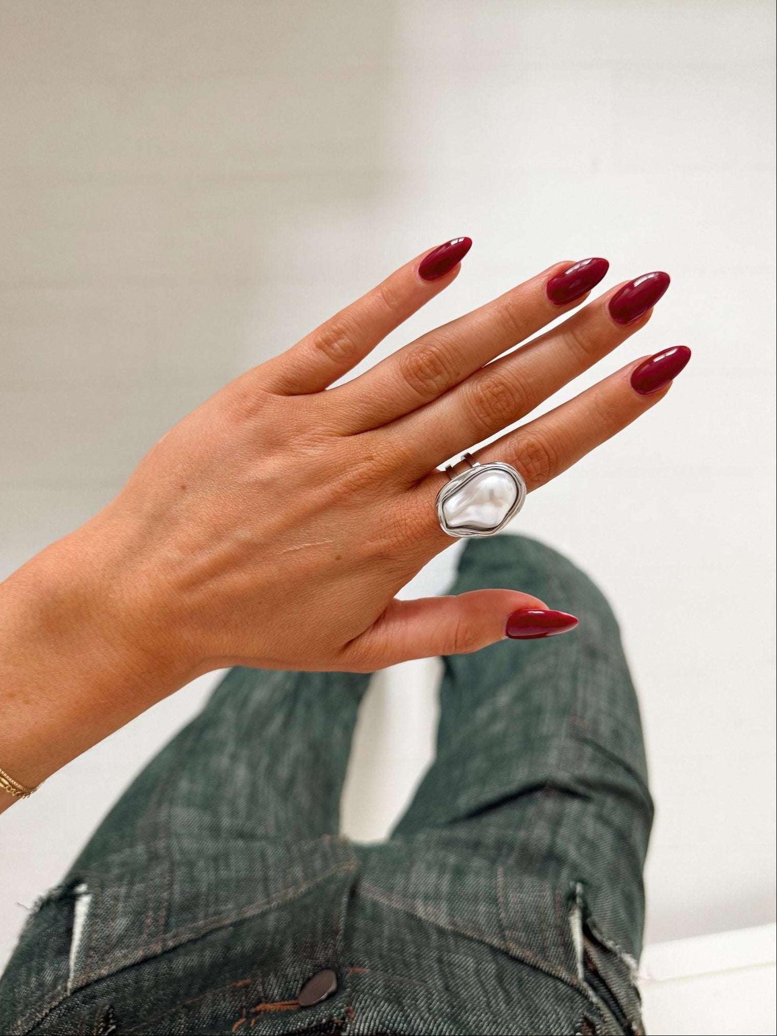 IDA PEARL RING SILVER - scandivv