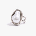 IDA PEARL RING SILVER - scandivv