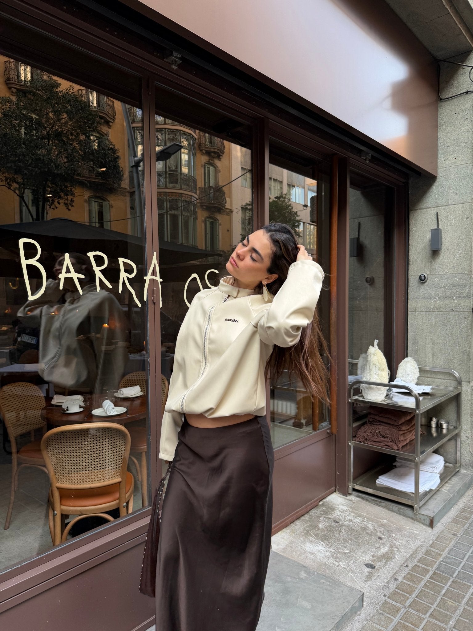 RUBI PU JACKET IN CREAM - scandivv