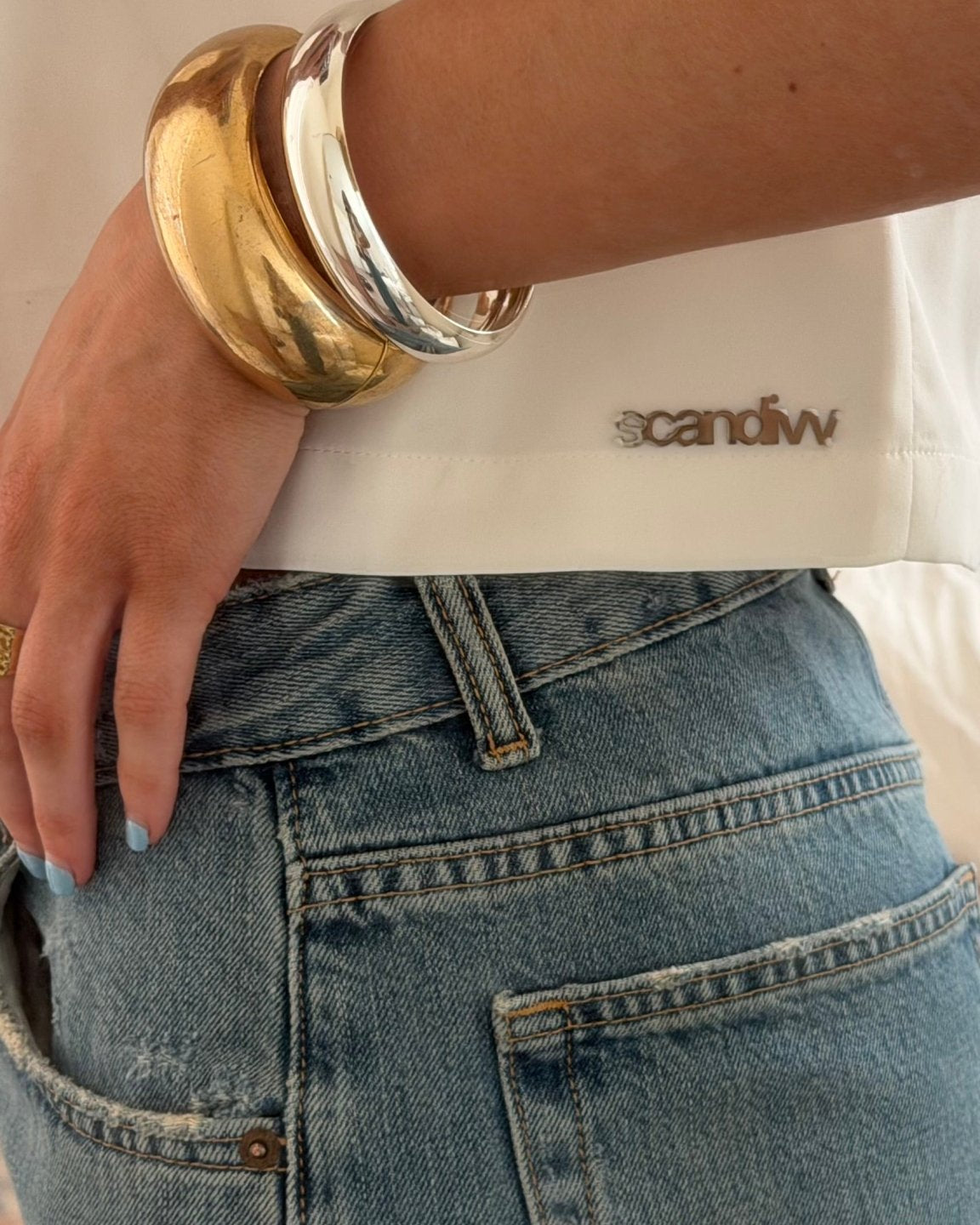 JASSIE BUTTON TOP IN WHITE - scandivv