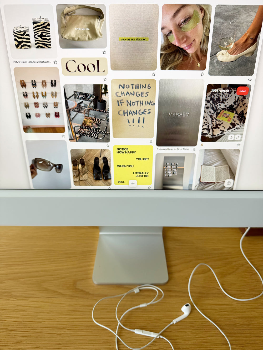 A fashion moodboard behind the scenes at Scandivv