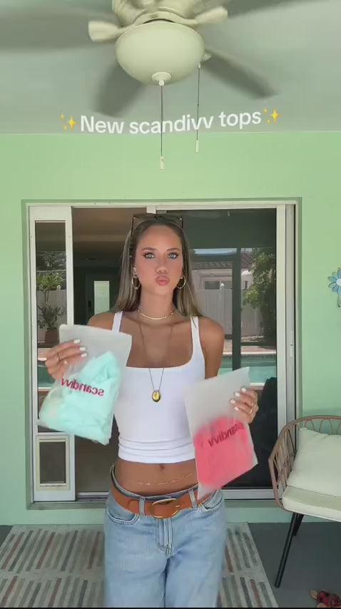 Community UGC row 461: ANNA DEEP V DRAPED SLEEVE TOP IN AQUA, ANNA DEEP V DRAPED SLEEVE TOP IN CORAL RED