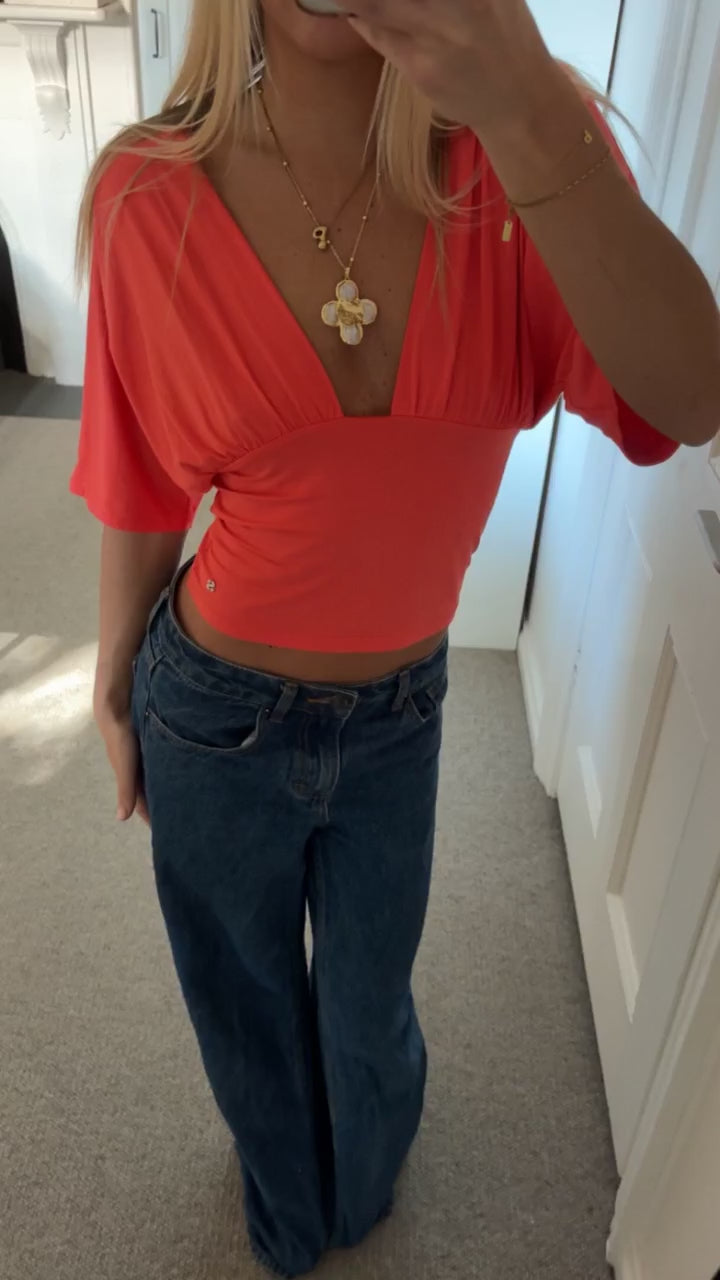 Community UGC row 472: MAEVE SHELL BUTTONS V-NECK TOP IN SMOKE