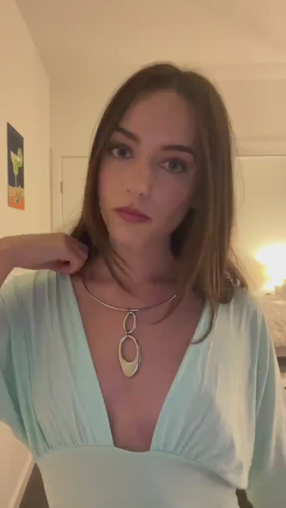 Community UGC row 385: ANNA DEEP V DRAPED SLEEVE TOP IN AQUA