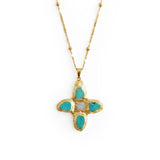 RENS NECKLACE IN AQUA - scandivv