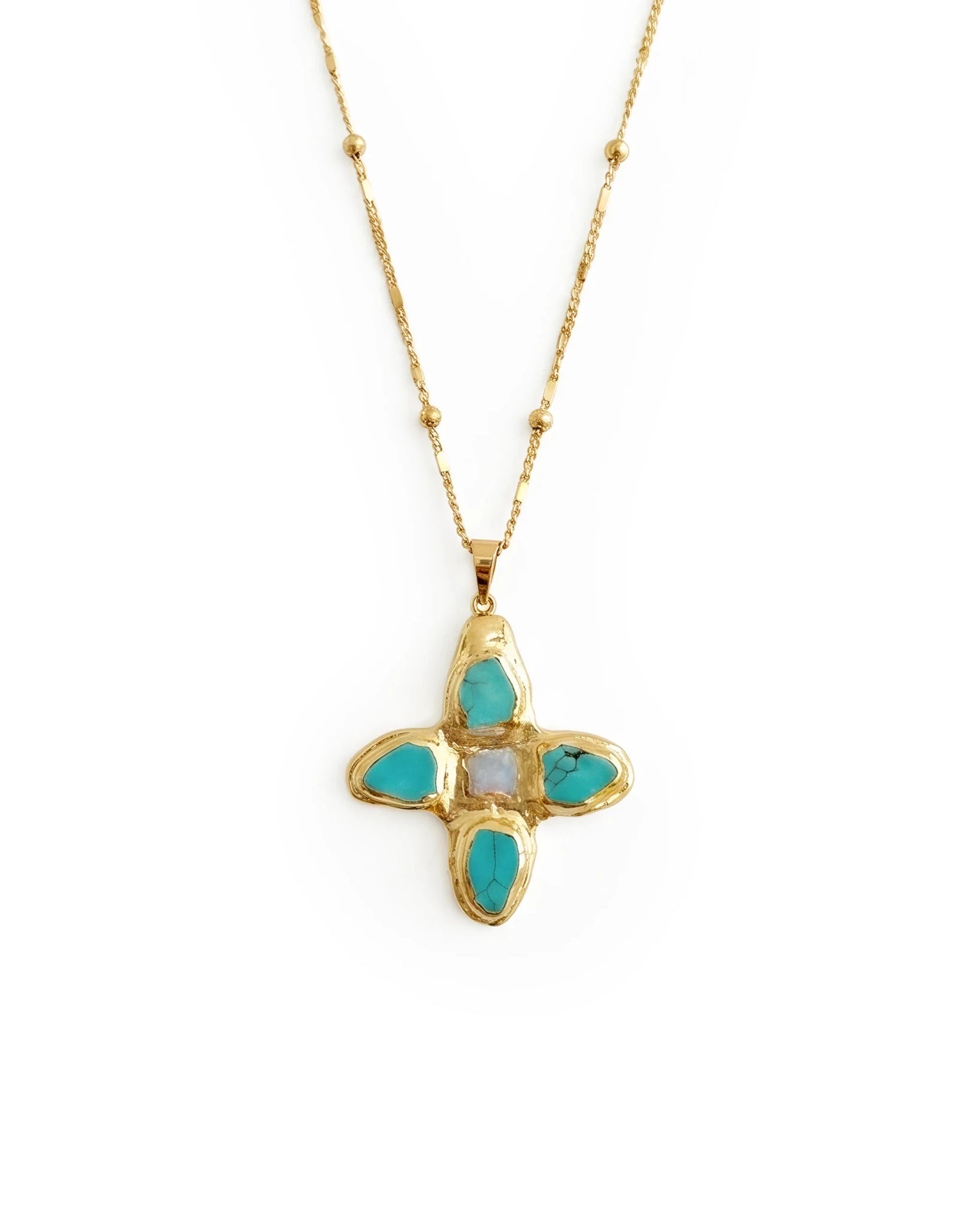 RENS NECKLACE IN AQUA - scandivv