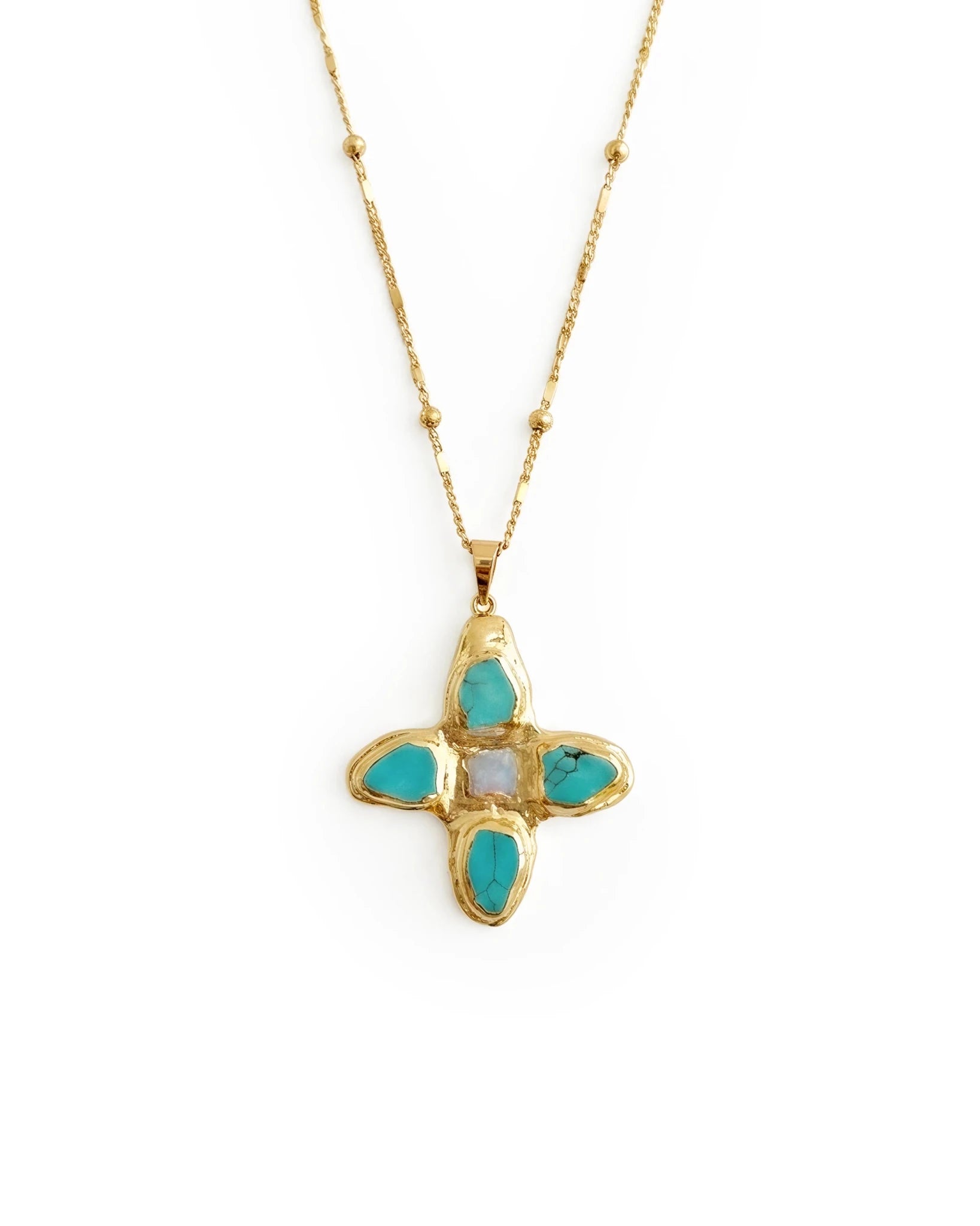 RENS NECKLACE IN AQUA - scandivv