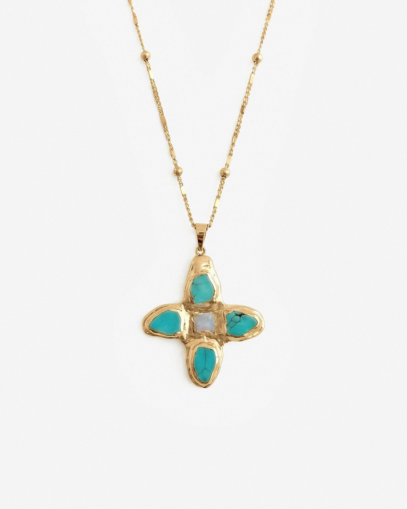 RENS NECKLACE IN AQUA - scandivv