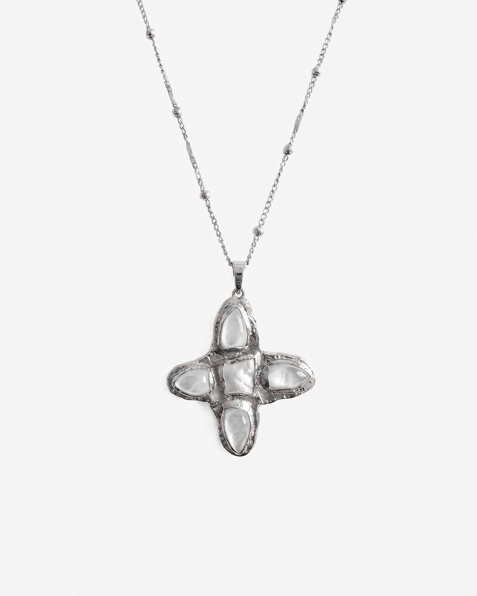 RENS NECKLACE SILVER PEARL - scandivv