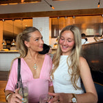 ANNA DEEP V DRAPED SLEEVE TOP IN PINK - scandivv