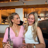 ANNA DEEP V DRAPED SLEEVE TOP IN PINK - scandivv
