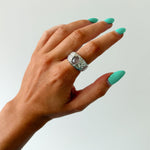 BEER RING SILVER IN ROSE - scandivv